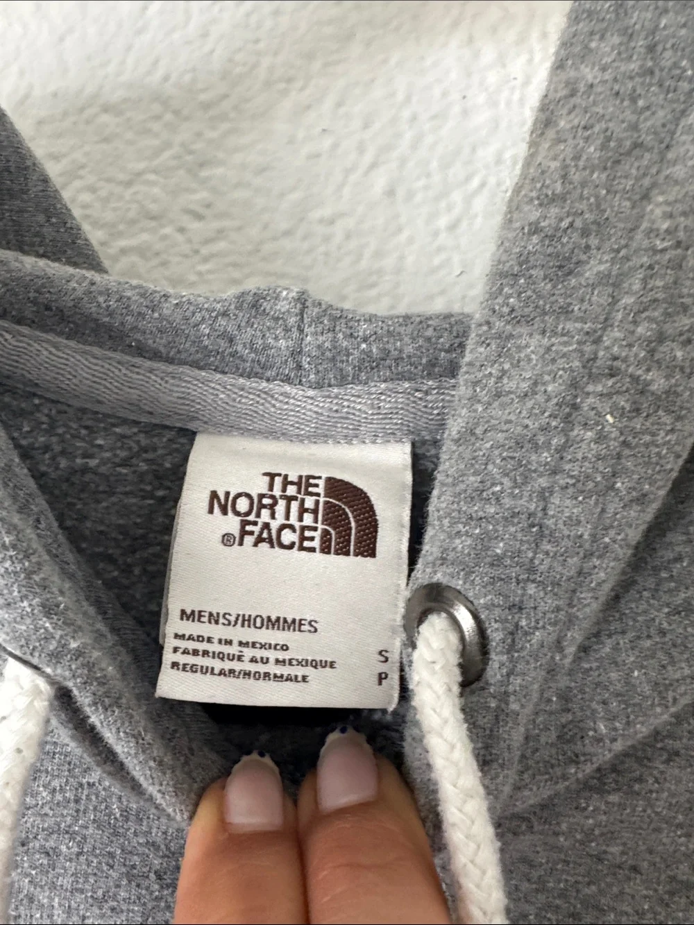 The North Face Heather Gray Pullover Hoodie with Logo Patch